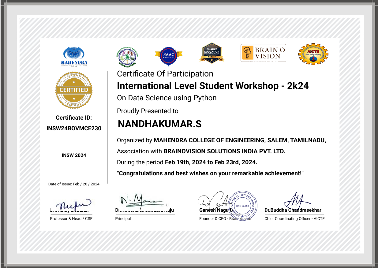 Certificate 1