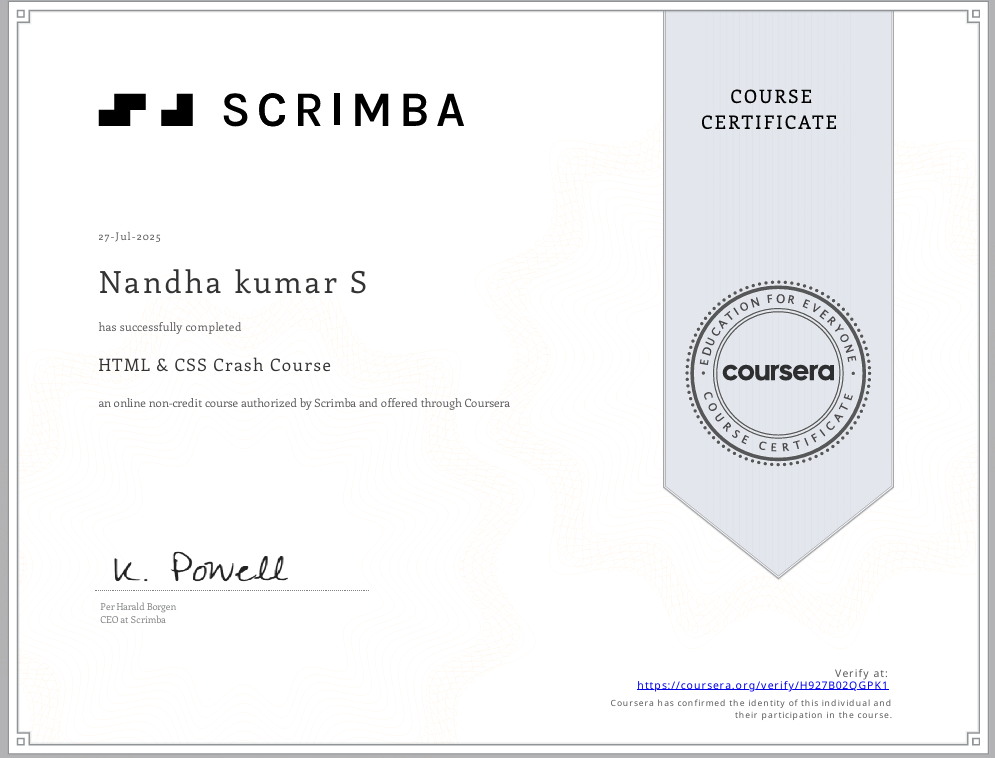 Certificate 3
